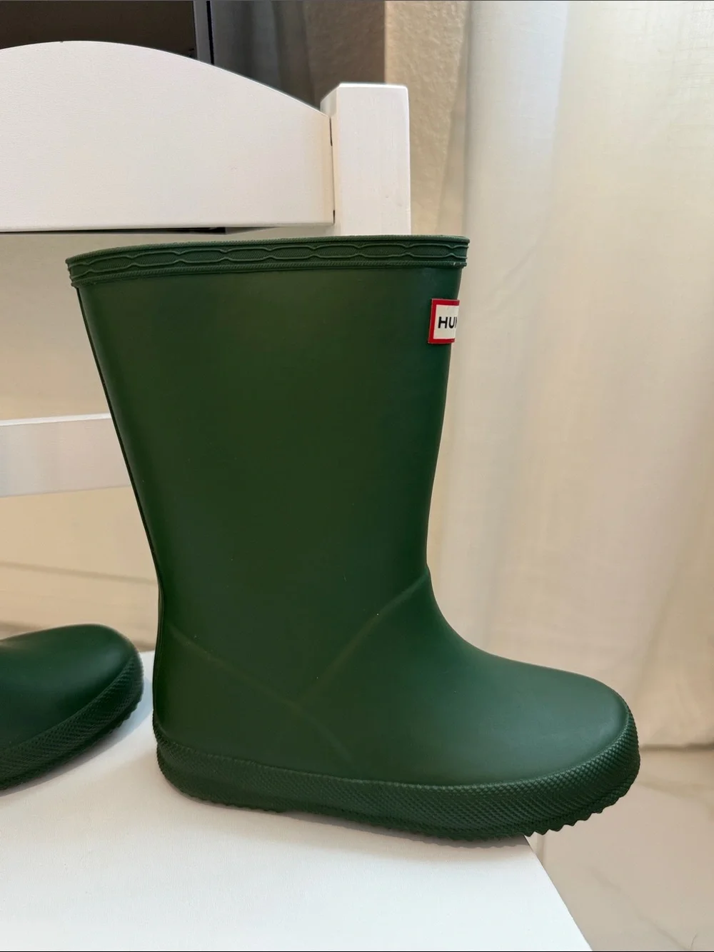 Hunter Green Tall Waterproof Rain Boots